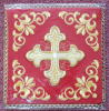 Red Embroidered Chalice Pall